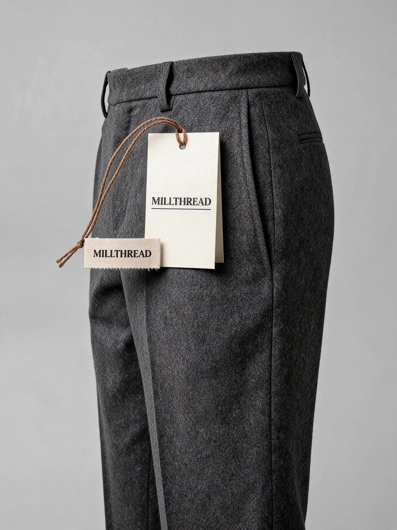 Pleated Wool Trouser